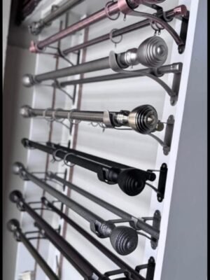 Powder Coated JuaKali rods (with end caps and flowers)
