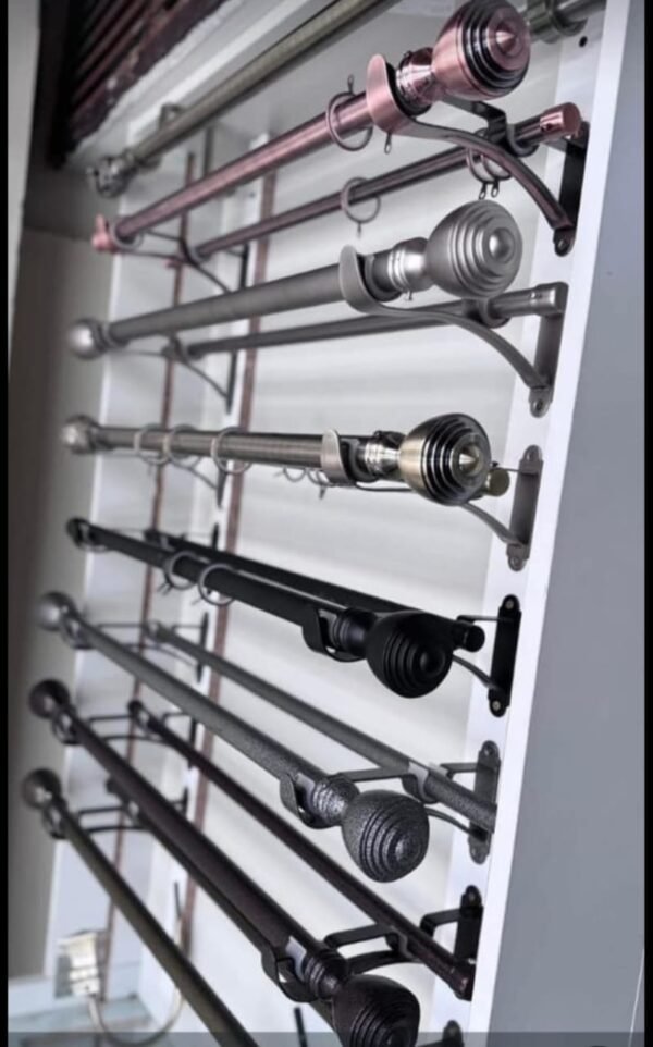Powder Coated JuaKali rods (with end caps and flowers)
