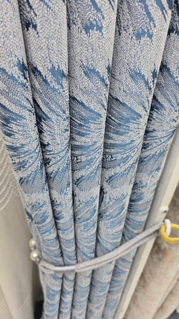 Blue themed curtain