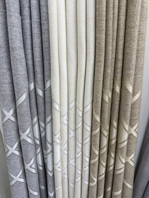 Mbuya Curtain; Beige, Grey, Off-white/Cream